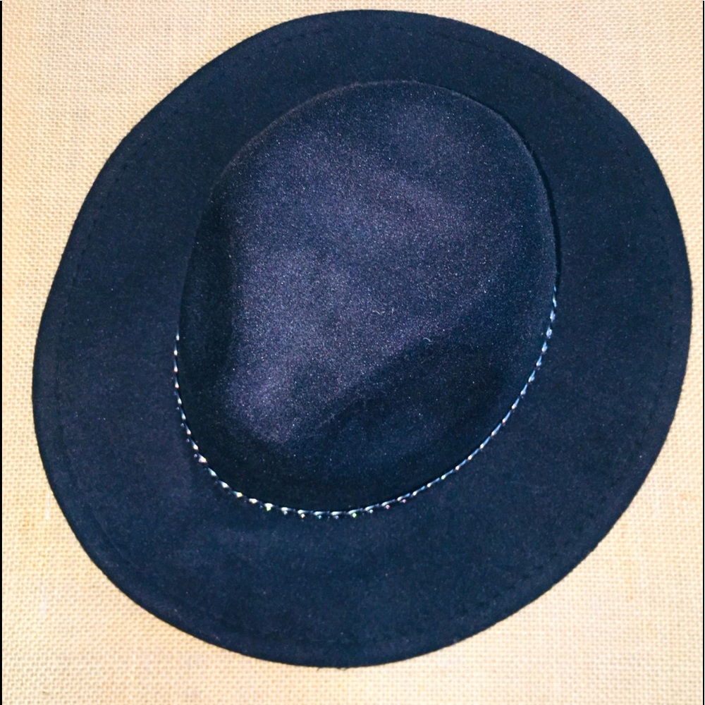 Black Felt Brimmed Hat